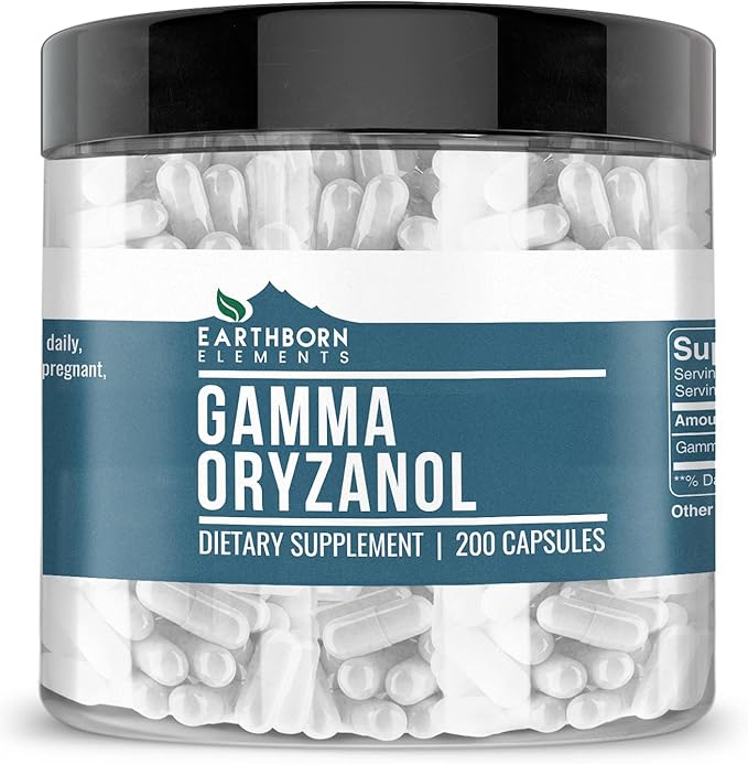 Earthborn Elements Vitamin B1 (Thiamine Mononitrate) and Gamma Oryzanol Bundle, 200 Capsules Each, Pure & Undiluted, No Additives