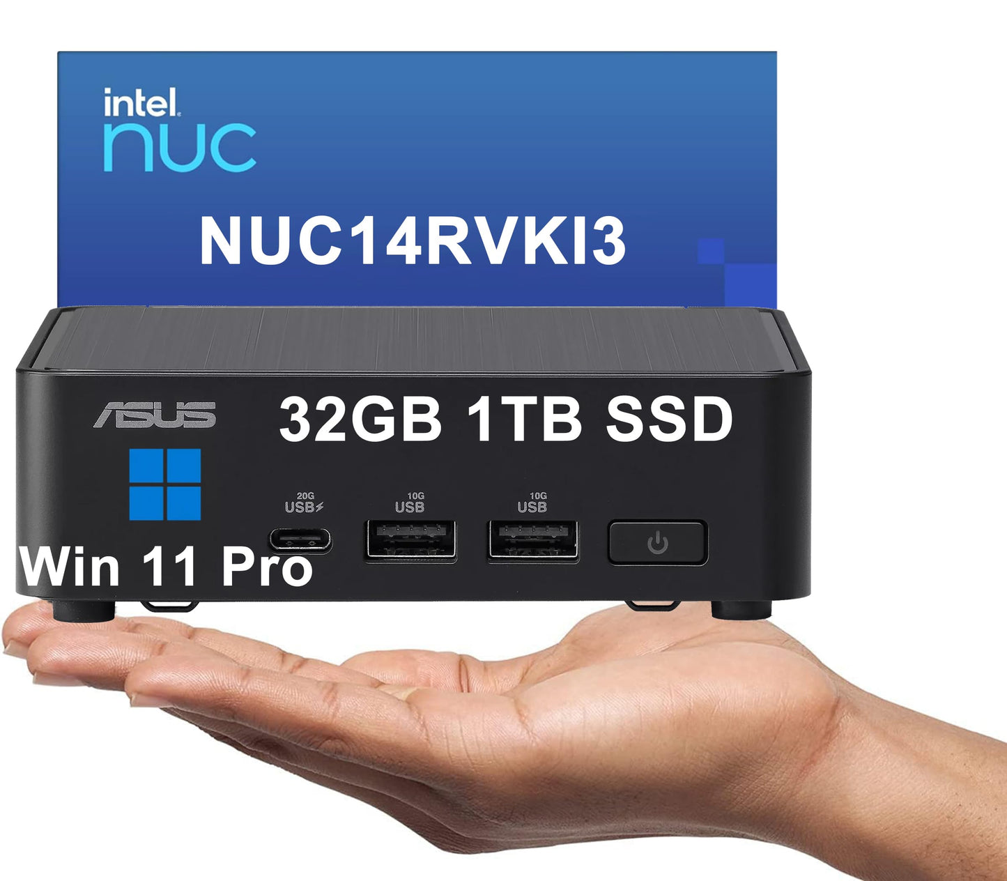 2025 Intel Nuc 14 Pro Slim Kit Mini Pc (Intel Core 3 100U (> I5-1235U), 32Gb Ram, 1Tb Ssd) Business Desktop, 2 X Thunderbolt 4,