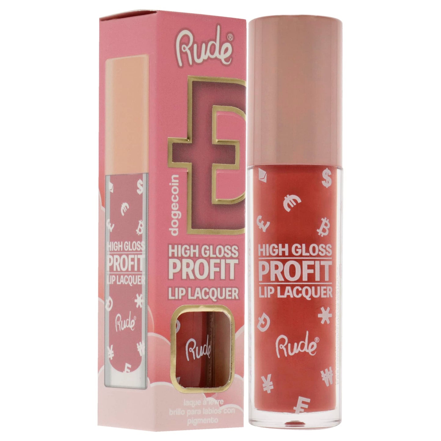 Rude Cosmetics High Gloss Profit Lip Lacquer - Dogecoin Lip Gloss Women 0.141 oz