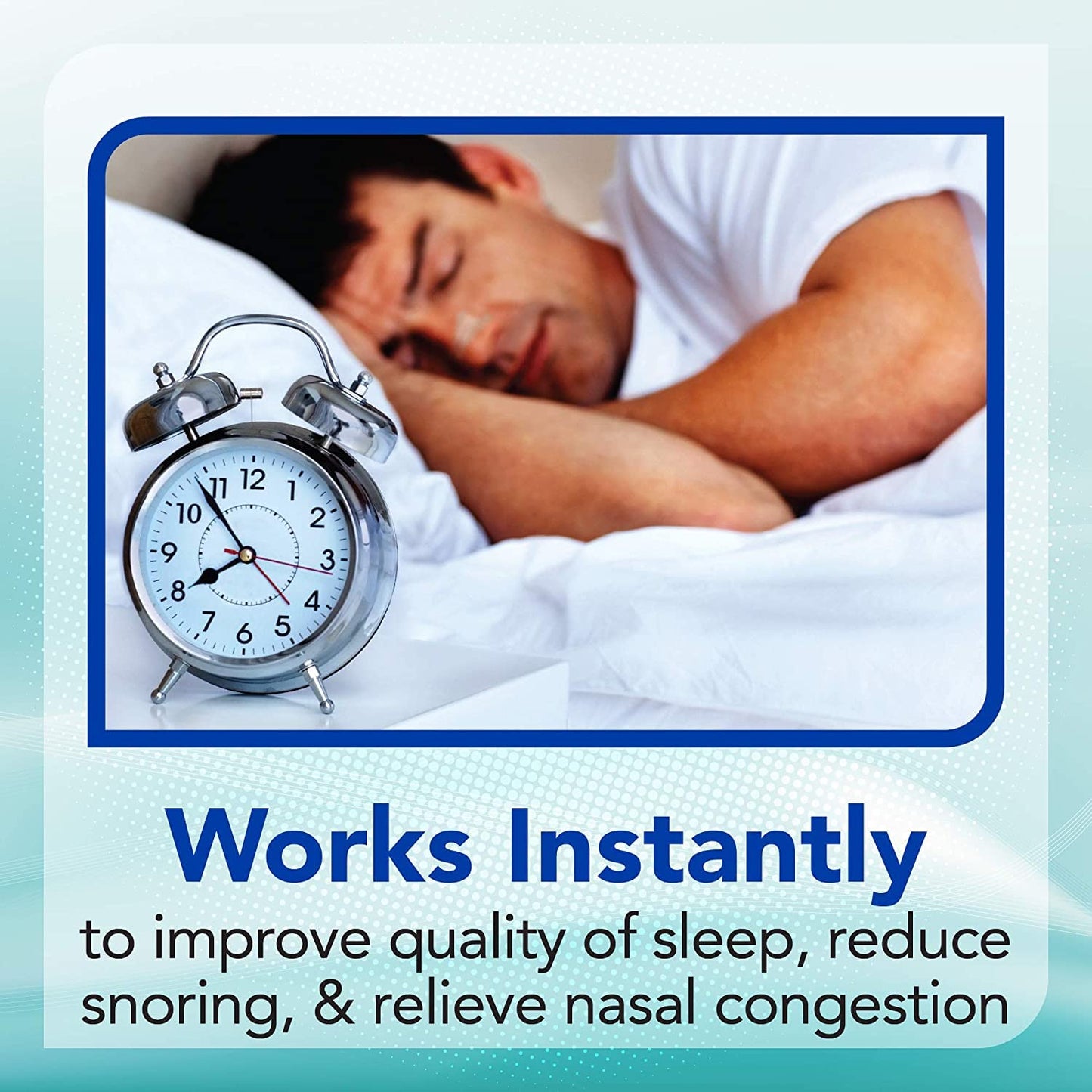 Instaclear Nasal Breathing Strips, Clear Medium 30 ct | Works Instantly, Nasal Congestion Relief, Stops Snoring, Cold & Allergy