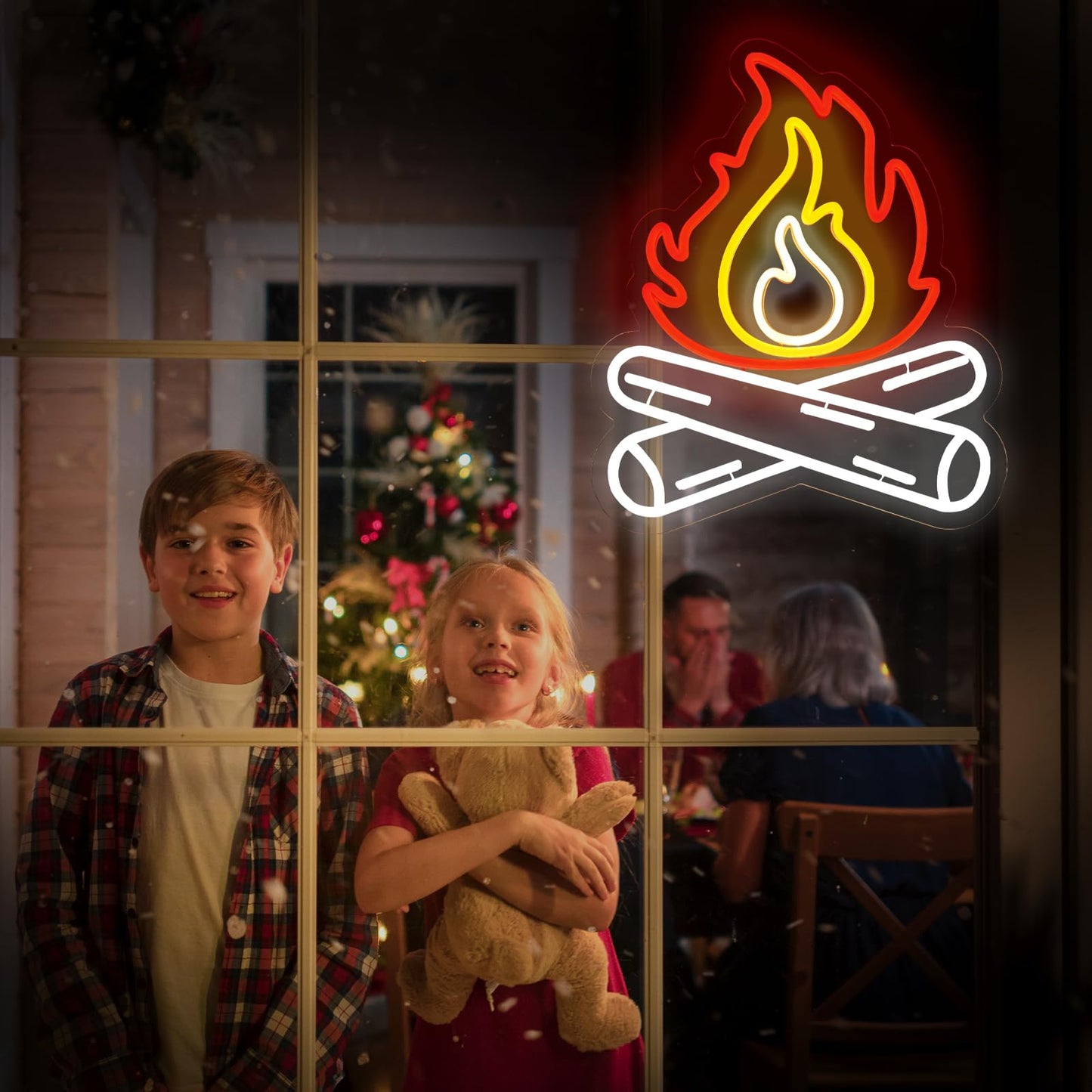 Fire Flame Neon Sign  Stove Fire Led Light  Bedroom Living Decor  Campfire Neon Sign Gift  Camping Decor