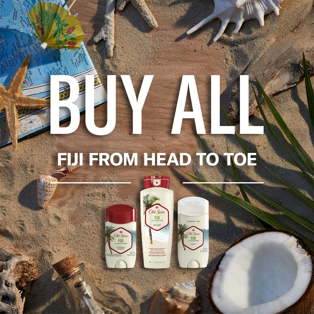 Old Spice Fresher Fiji Scent Body Wash for Men, 30 Fluid Ounce