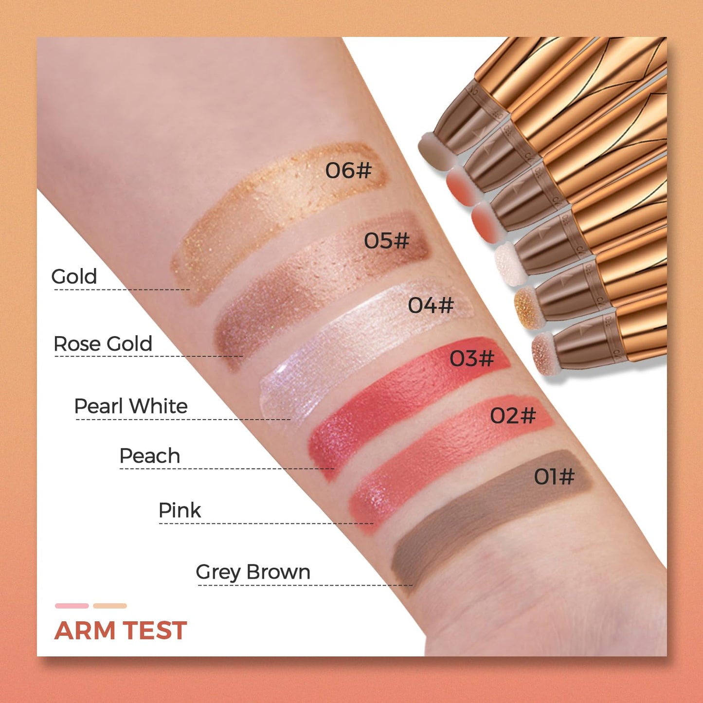 Ofanyia Highlighter Wand, Liquid Glitter Face Highlighter Stick with Cushion Applicator, Cruelty-free Silky Smooth Lightweight B