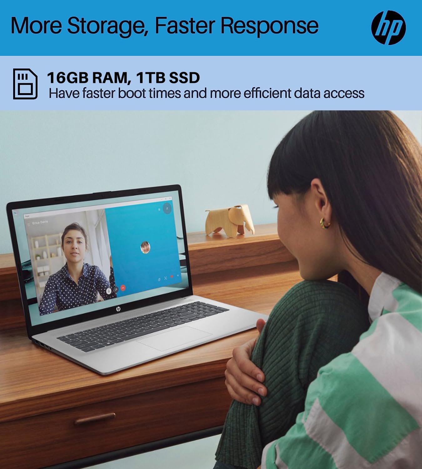 Hp 17.3 Flagship Fhd Business Laptop, 12Th Gen Intel I3 1215U Processor, 16Gb Ram, 1Tb Ssd, Uhd Graphics, Webcam, Anti-Glare, Hd
