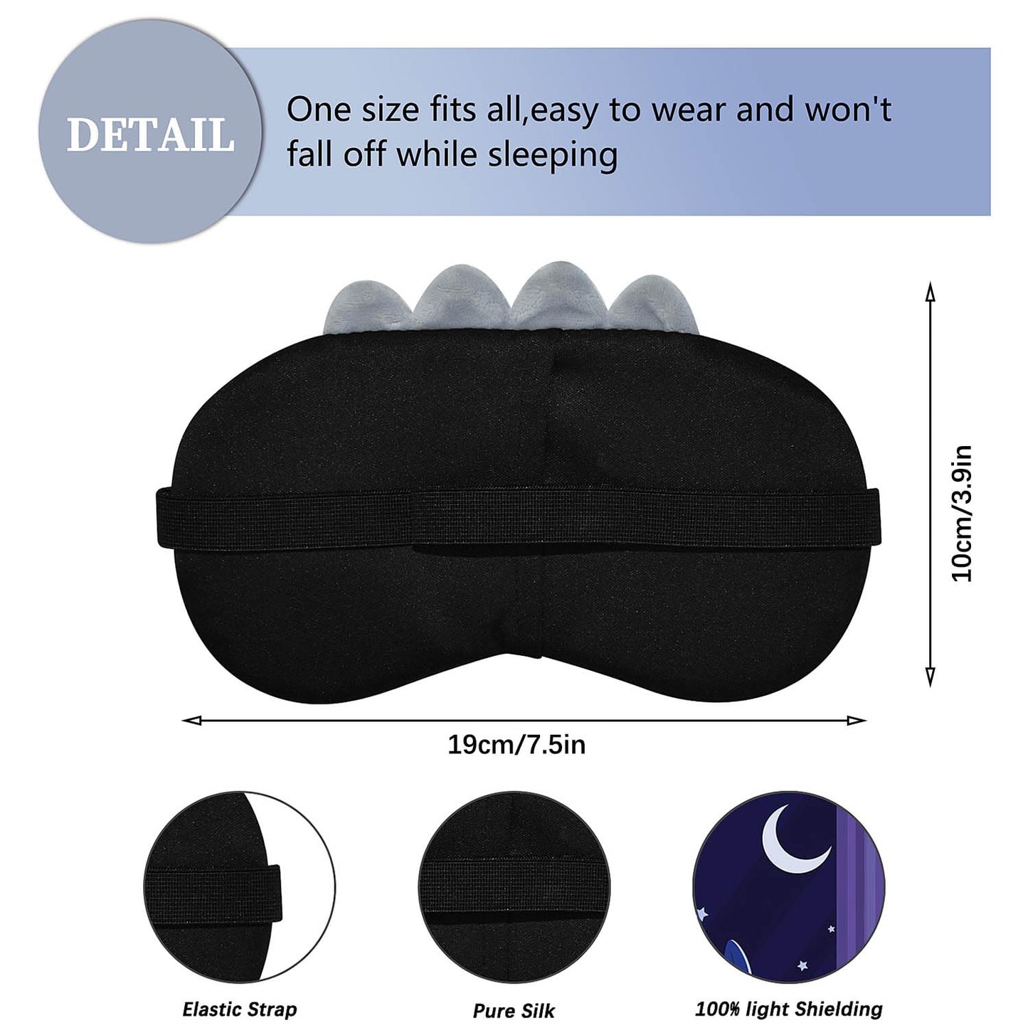 Mezeic Cute Sleep Masks Cartoon Dinosaur Eye Mask Plush Sleeping Mask & Travel Blindfold - Funny Novelty Eye Shade for Women Men (Orange Dinosaur)
