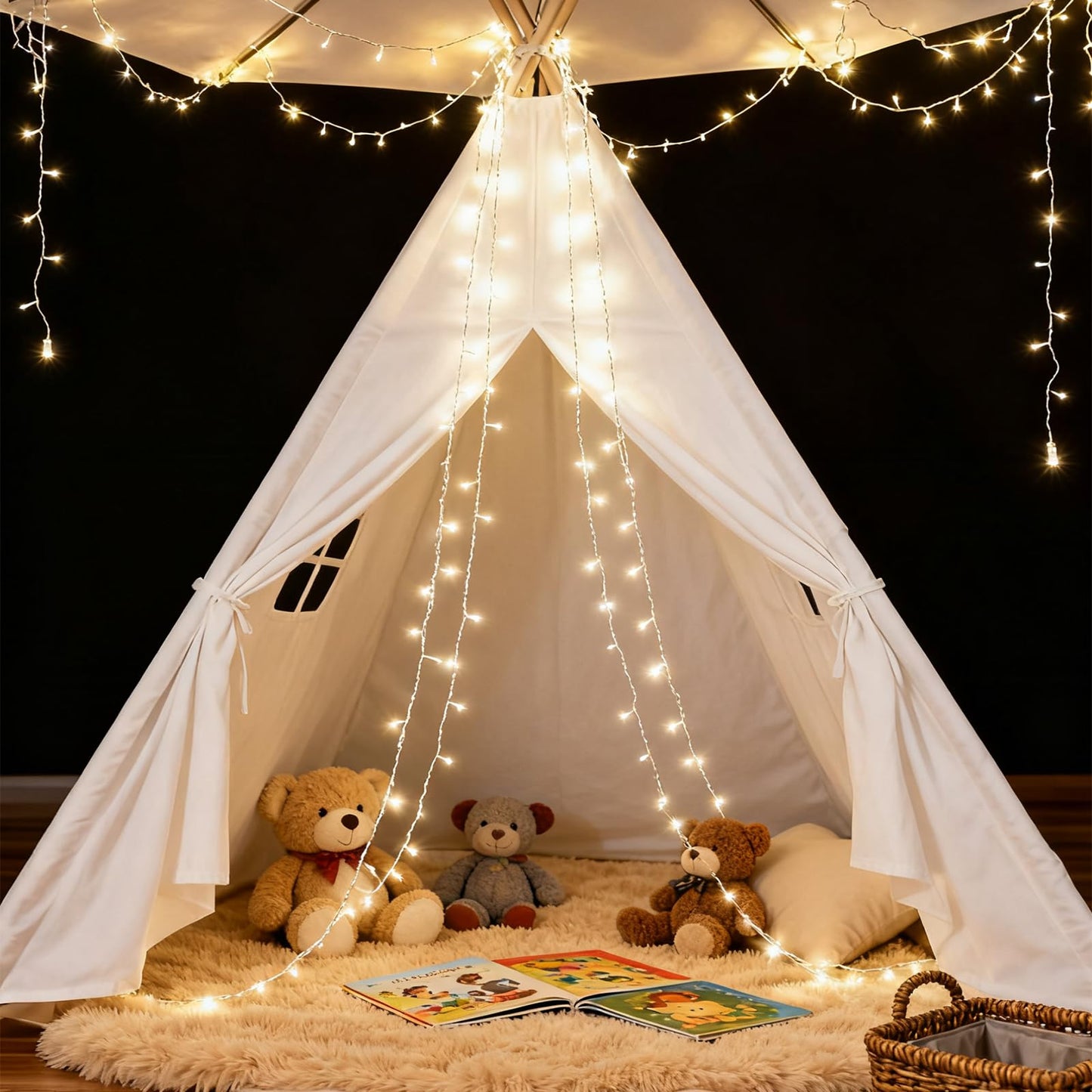 Jacuxlss 33Ft 100 Led Plug In Connectable Fairy String Lights  8 Mode Decorative Lights For Home  Bed Room  Classroom Wall Ceiling Tree Hanging Indoor Outdoor Easter Christmas Decor  Warm White