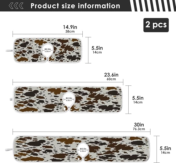 Kitchen Faucet Absorbent Mat,Cowhide Leather Water Splash Guard for Sink, Faucet Drip Catcher Thicken Sponge Microfiber Faucet Water Catcher Mat Sink Absorbent Mat for Kitchen 14x5in 2 Pack