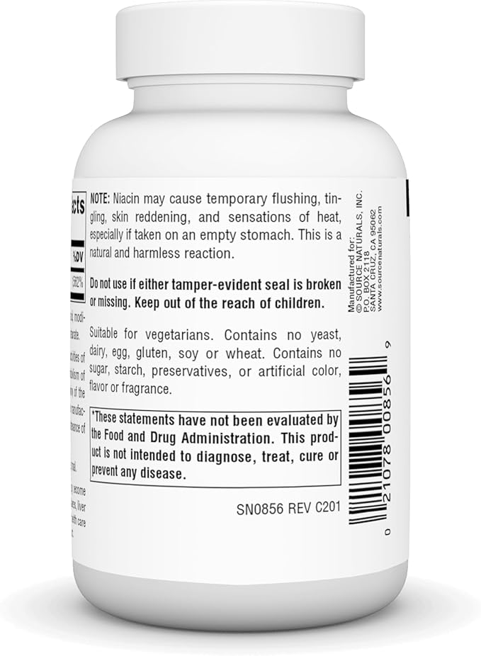 Source Naturals Niacin 250n Vitamin B-3-250 Tablets
