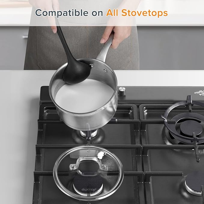 Duxtop 17PC Professional Stainless Steel Induction Cookware Set, Stainless Steel Ceramic Nonstick Pan Set, Impact-bonded Technology, FUSION Titanium Reinforced Ceramic Coating, Copper