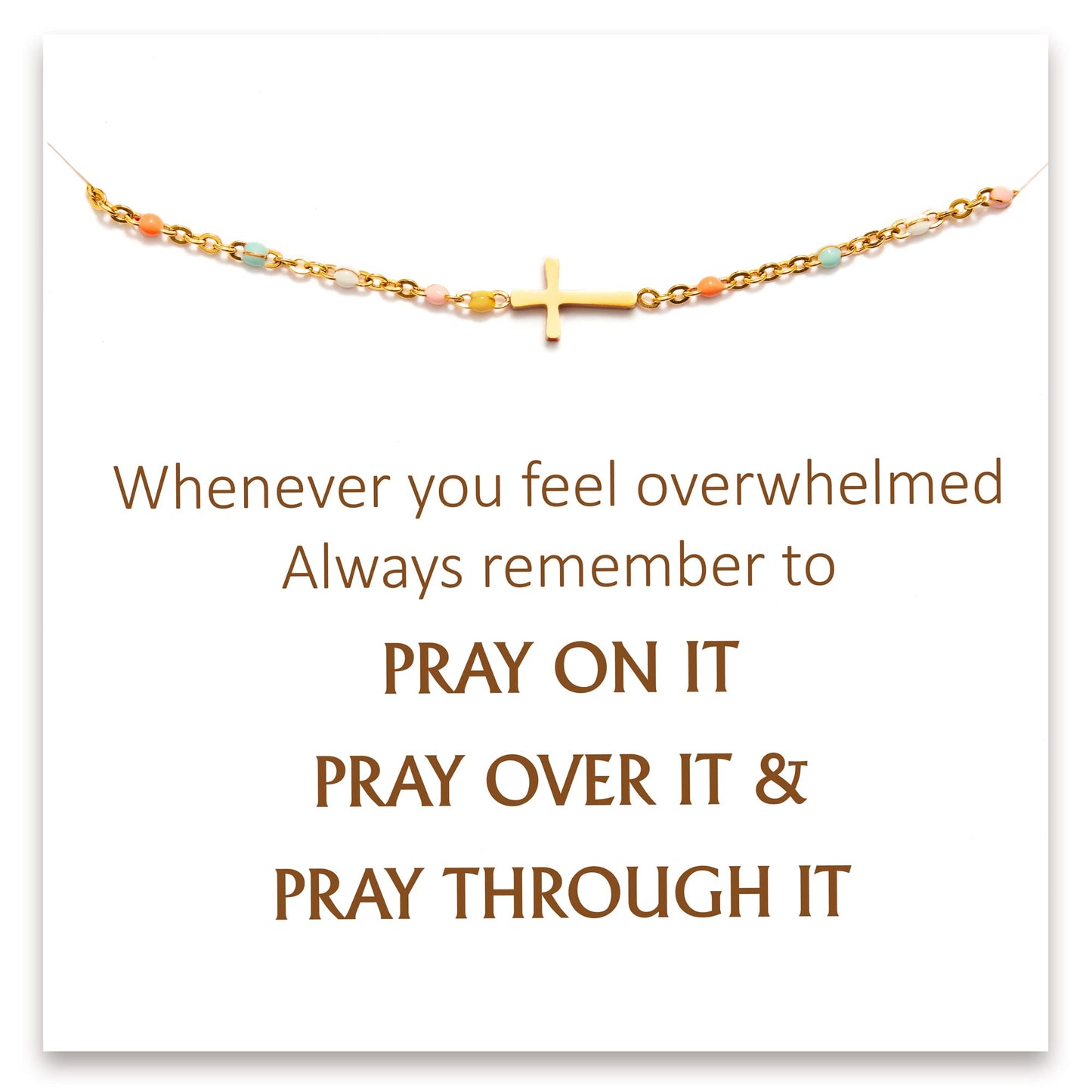 STORYJEWELLERY Religious & Christian Gifts for Women, Cross Bracelet for Women, Confirmation Baptism and Easter Gifts, Encourage