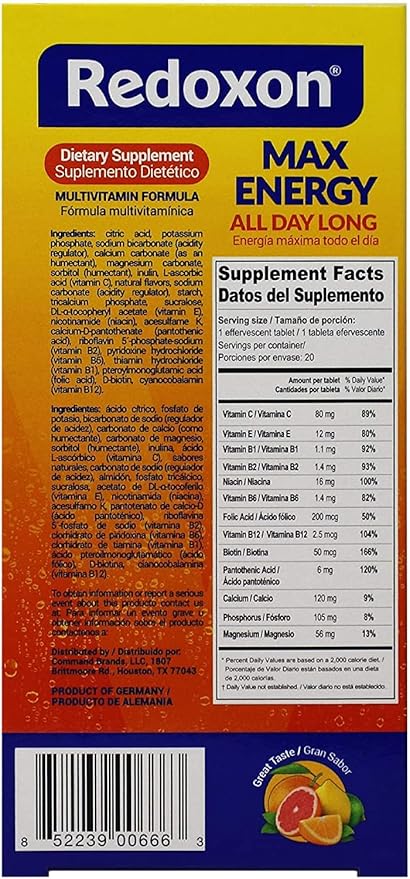 Redoxon Max Energy Citrus Effervescent Tablets Immune Support Bundle Vitamin C Zinc Effervescent Orange Immune Support Tablets