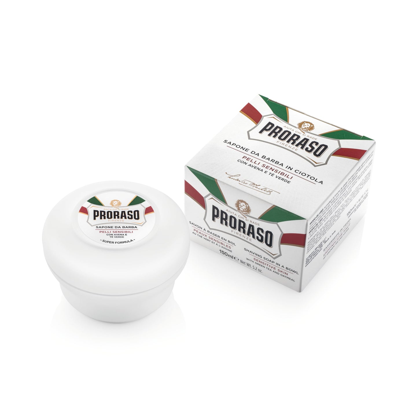 Proraso Shaving Soap in a Bowl, Sensitive Skin, 5.2 Oz