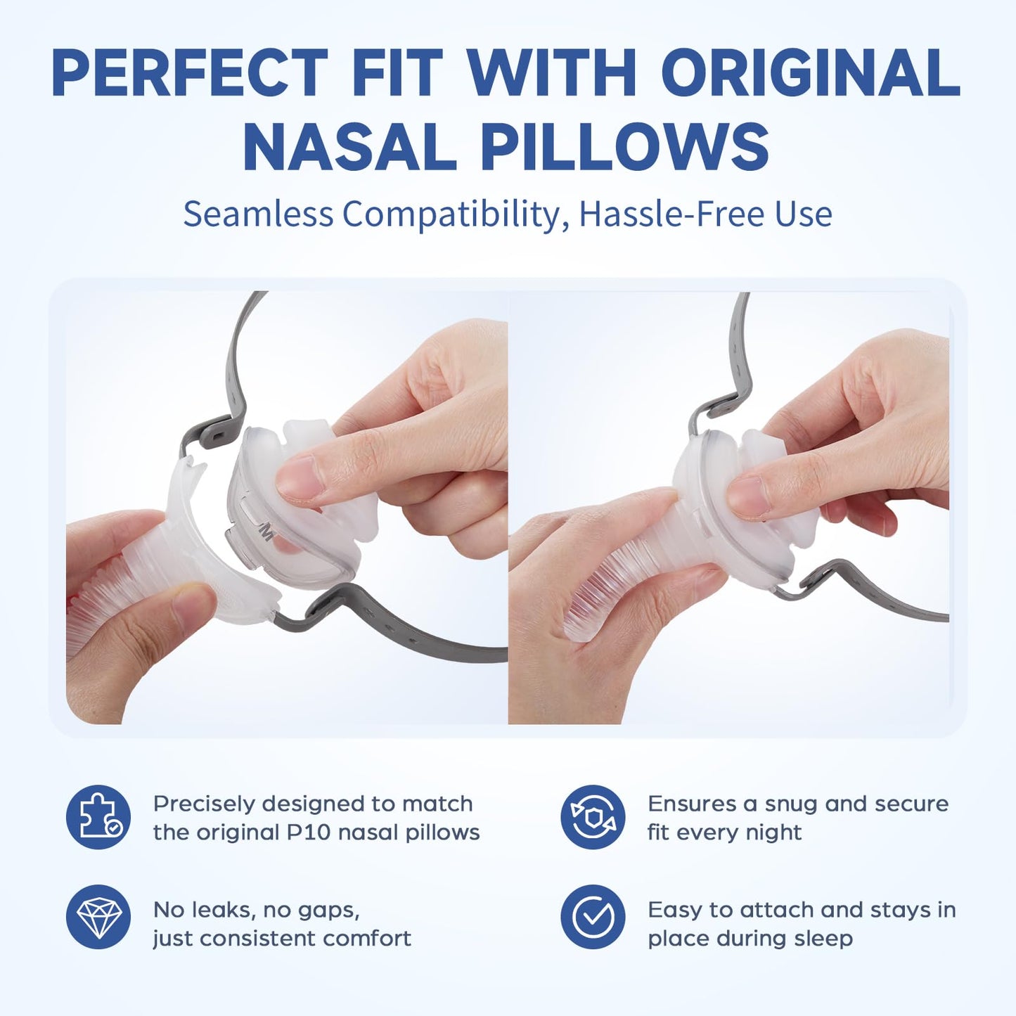 Replacement Tube Frame Kit for AirFit P10, Including Hose & Frame & Swivel Compatible with AirFit P10 Nasal Pillow, 1-Pack (Cushions & Headgear Not Included)