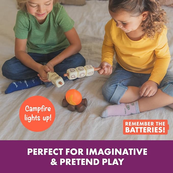 Educational Insights Campfire Chatmallows™ – Creative Story Cubes & Social Skills Activities, Conversation Starter Games, Interactive Storytelling and Sequencing Set for Imaginative Kids Ages 4+