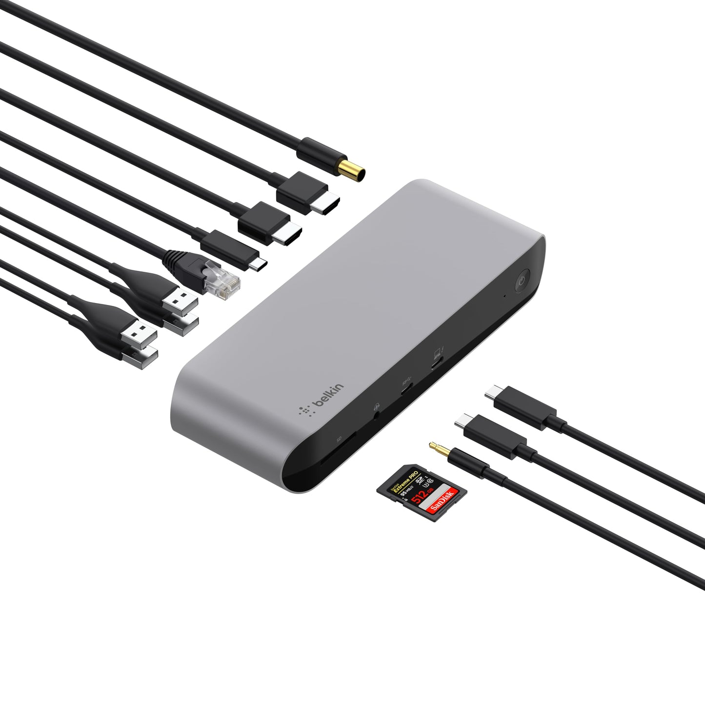 Belkin Thunderbolt 3 Dock Pro W/ Thunderbolt 3 Cable - Usb-C Hub - Usb-C Docking Station For Macos & Windows, Dual 4K @60Hz, 40G