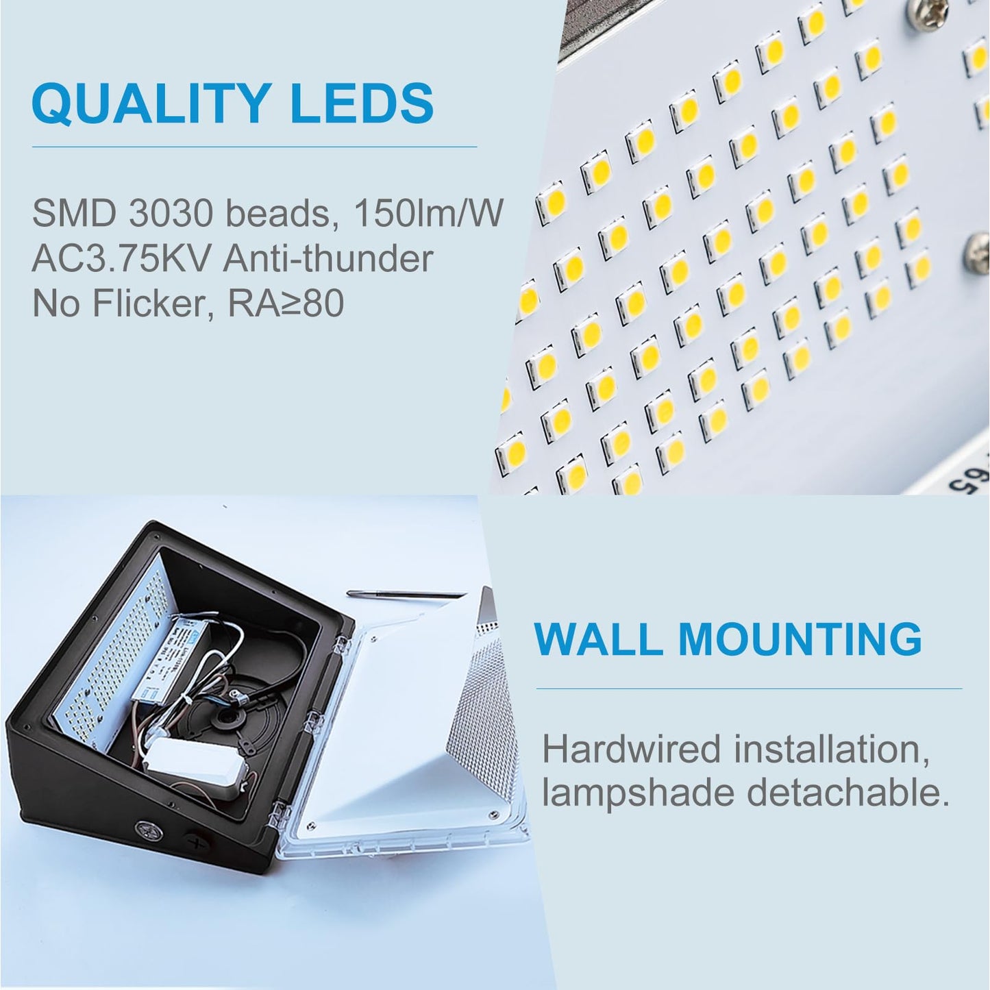 Lightdot 6Pack 250W Led Wall Pack Lights - 37500Lm(150Lm/W) Dusk-To-Dawn (100-277V) 5000K Ip65 Outdoor Exterior Lighting Fixture For Warehouse/Parking Lots | 5-Yr Warranty  Etl(Height:20-40Ft)
