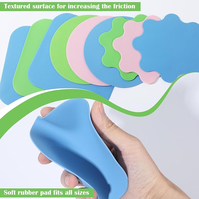 9 Pcs Rubber Jar Opener Pads Set Non-Slip Gripper Pads Round Bottle Opener for Multi-functio Lid Cap Jars Easy Opening Kitchen Tool Coasters Gadgets