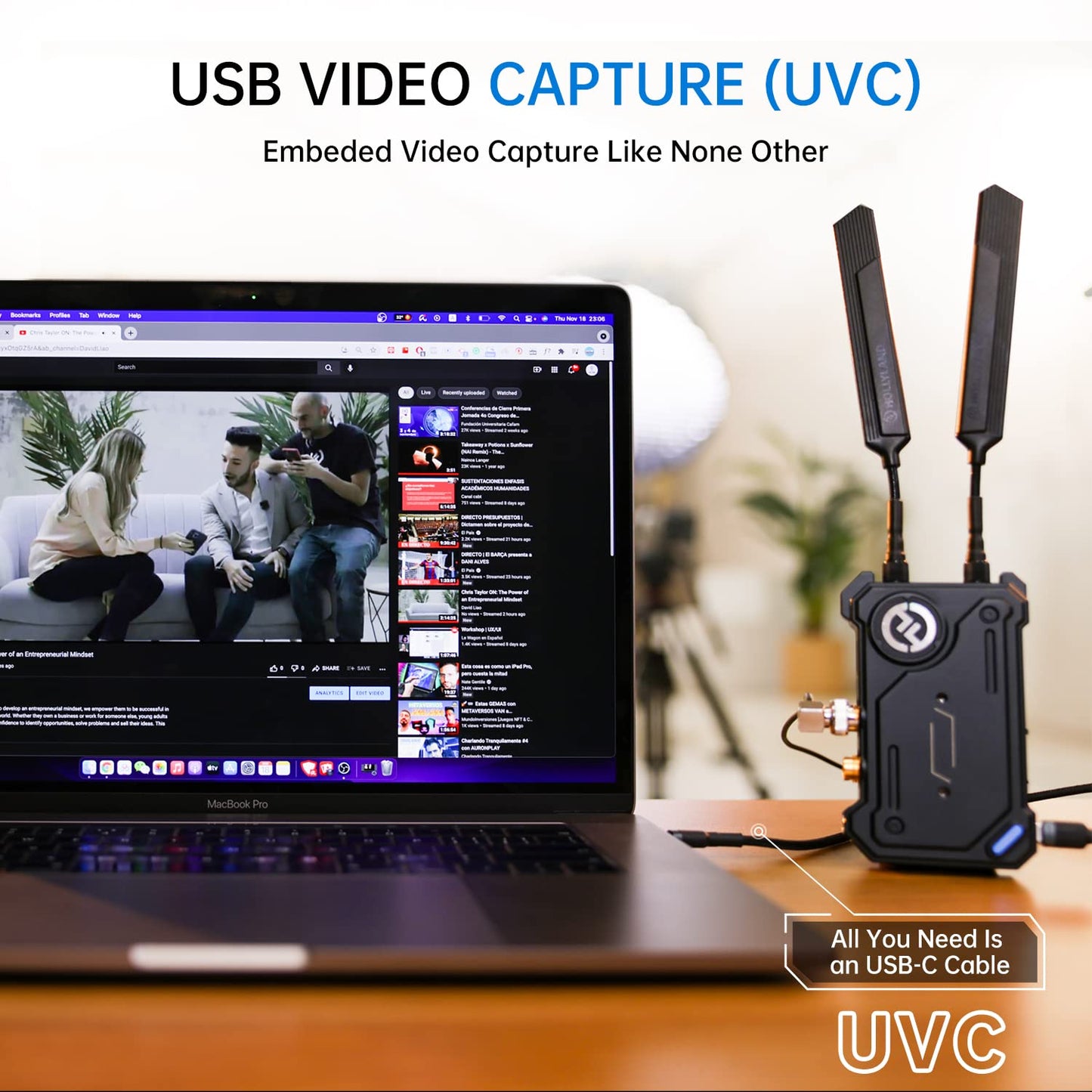 Hollyland Cosmo C1 [Official] 1000Ft Wireless Hdmi/Sdi Video Transmission System 40Ms 1080P 12-20Mbps 5G Image&Audio Transmitter