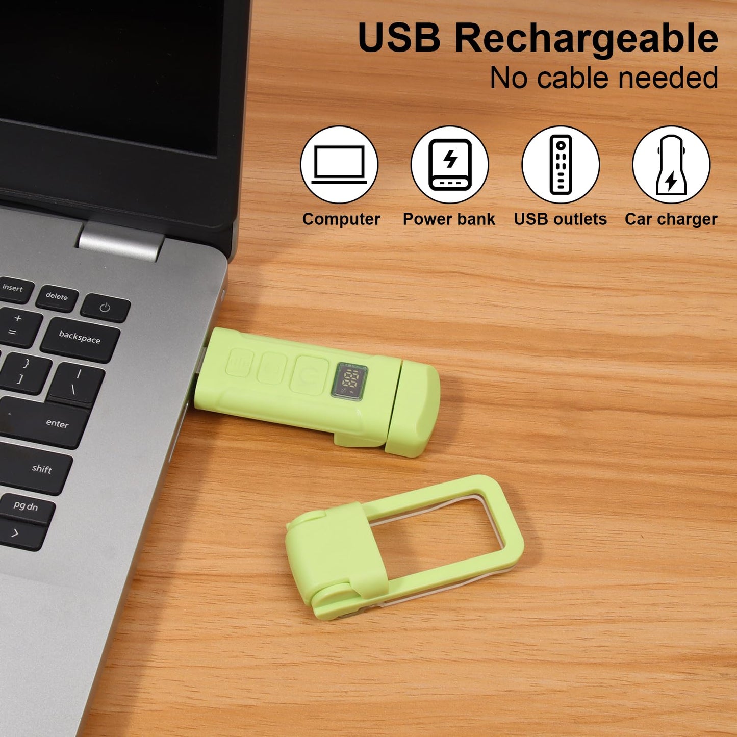 24 Led Rechargeable Book Light For Reading In Bed-Eye Caring 3 Color Temperatures 80 Hrs Runtime Lightweight Clip-On Lamp  Perfect For Kids  Book Lovers  And Student Gift (Green  Digital-Timer)