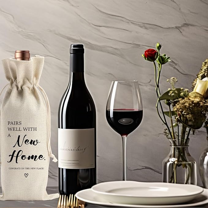 House Warming Gifts New Home New Home Gift Ideas Pairs Well With a New Home Wine Bag Realtor Gift to Clients First New Home Gifts Housewarming Gifts New Home Wine Bag New Home Owner Gifts