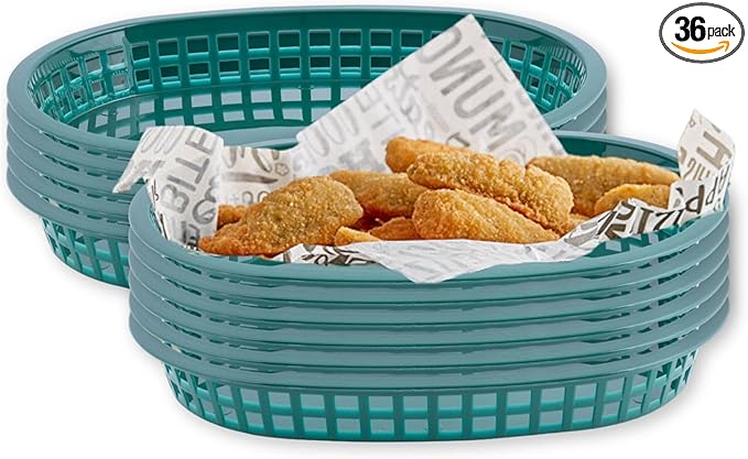 TableCraft Products C1076FG Cash and Carry Basket, Chicago, Green Forest (Pack of 12)