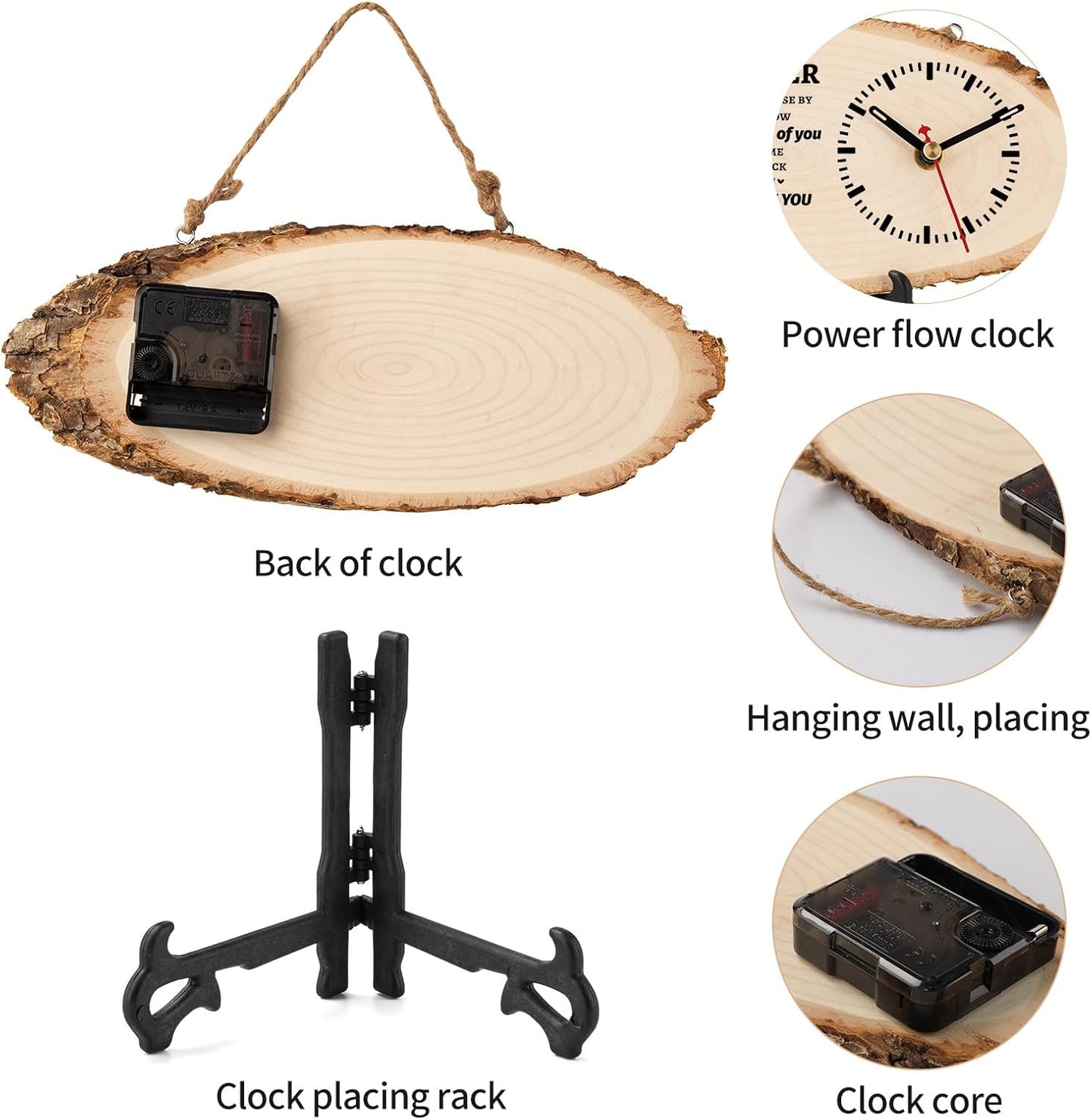 BeauGift Gifts for Brother, Christmas Wooden Clock Gift for Brothers from Sister Men Friend,Brothers Christmas Birthday Present for Brother in Law to My Brother