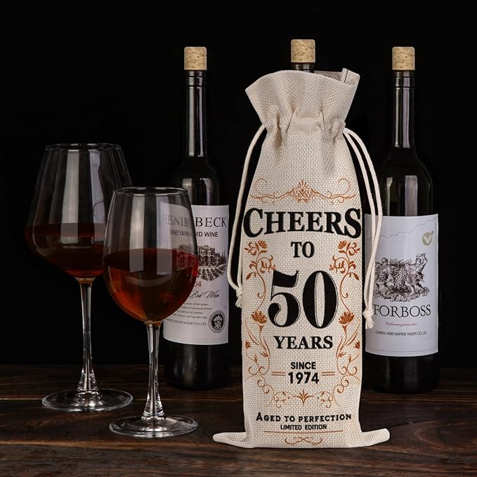 SpringWhisper 70th Birthday Gifts for Women Men Back in 1954 Birthday Gift 70 Years Old Gift Birthday Decoration Wine Bag Gift for Her Him Wine Gift Bag 70th Turning 70
