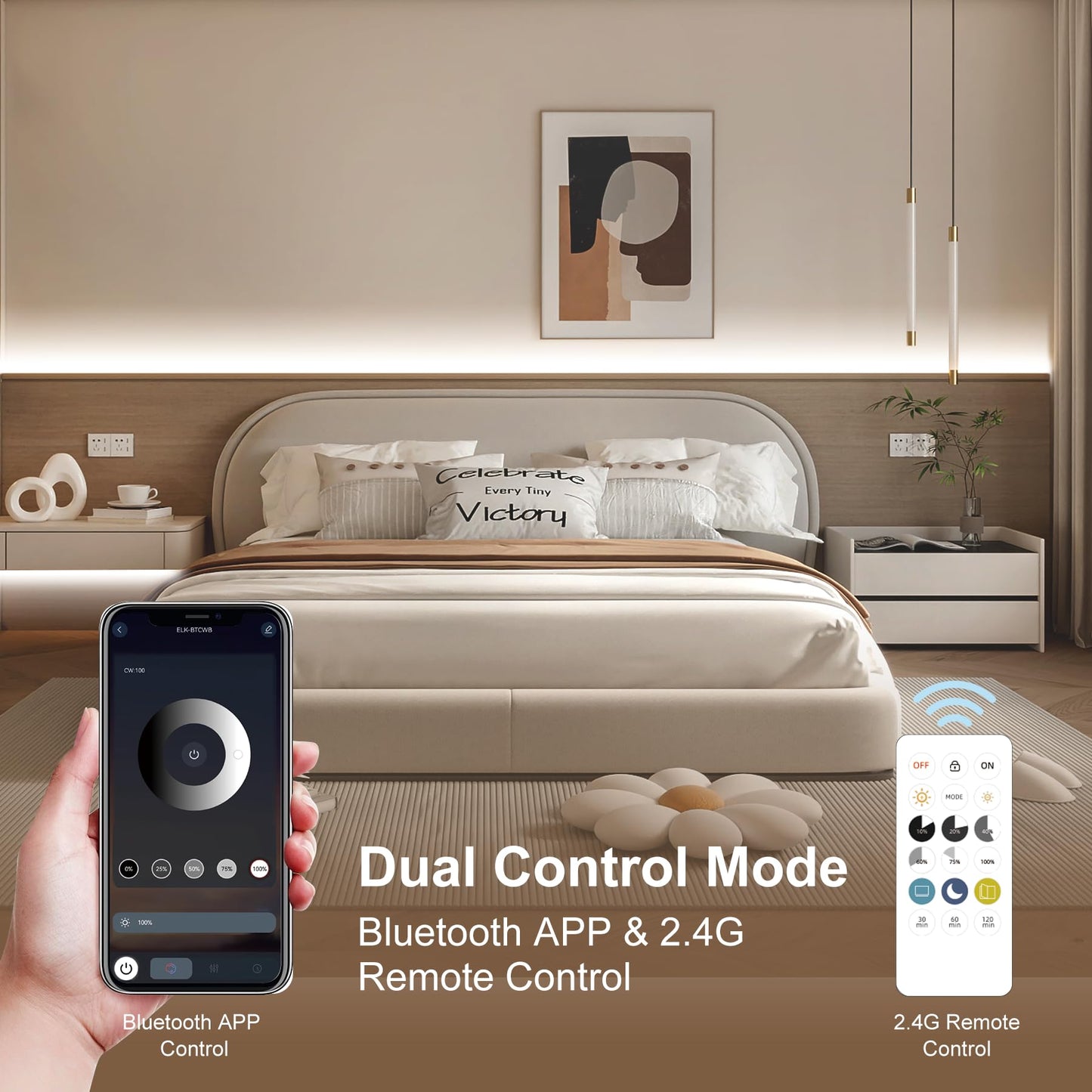 Auziwe Cob Led Strip Light 6000K  24Ft Dimmable White Led Strip Light  Cri92+  Dc24V Tape Light With Rf Remote  Timer Function  Bluetooth App Control For Home Bedroom Kitchen Diy Lighting.