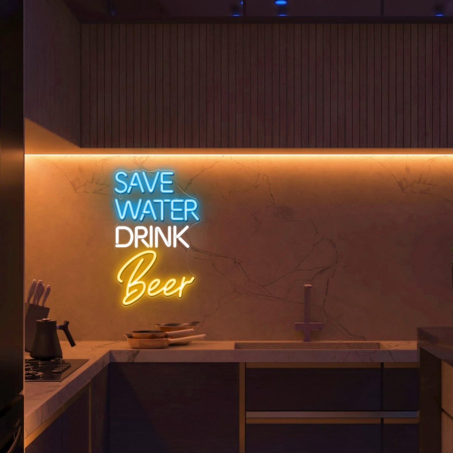 Kavaas Save Water Drink malt-inspired Neon Sign  Neon malt-inspired Signs For Man Cave  Home Bar  Pub  Wall Decor - Best Gifts For malt-inspired Lovers  Birthday  Christmas