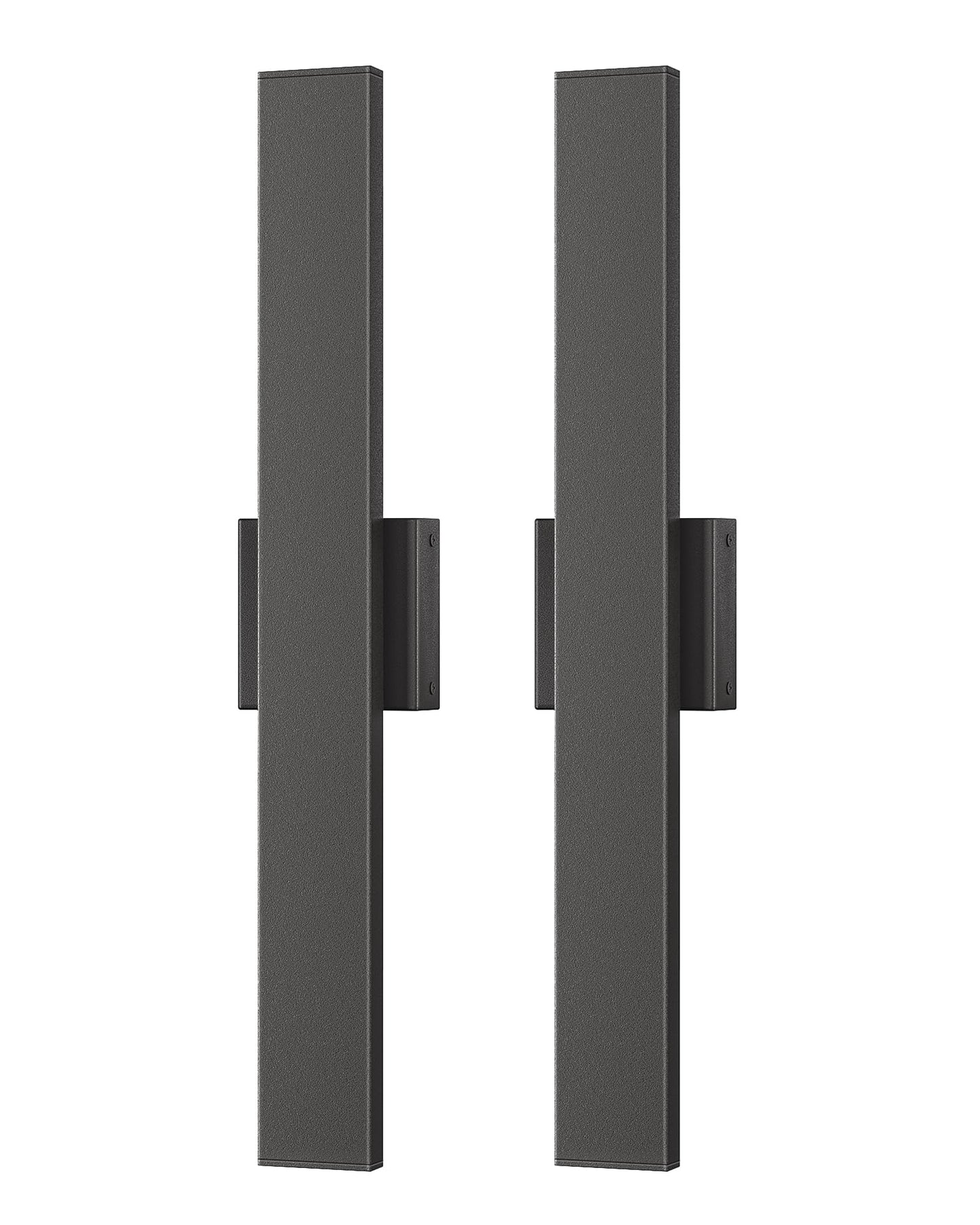 Edishine 23.6  Modern Outdoor Wall Lights  3Cct & 10%-100% Dimmable  Ip65 Waterproof  Led Exterior Lighting Fixtures  Linear Outdoor Wall Sconce For Porch  Patio  2 Pack  Black