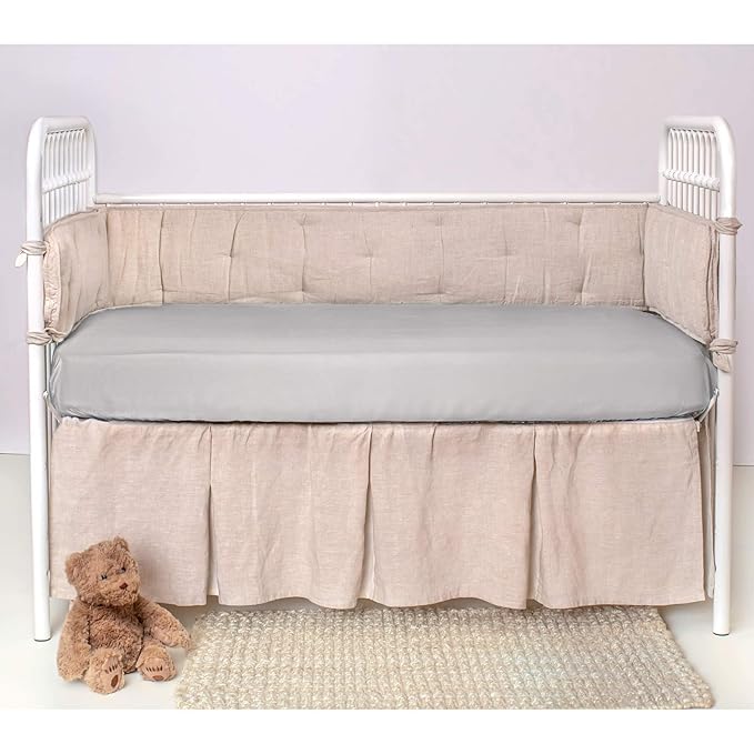 Crib Fitted Sheet by Pure Bamboo, Genuine 100% Organic Viscose Derived from Bamboo, Luxuriously Soft, Ultimate Cooling, Fits Standard Size Crib Mattress (Silver Pearl)