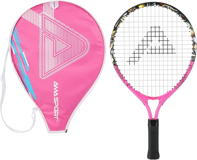AMA SPORT Kids Tennis Racket for Junior Toddlers Starter Kit 17-25" Tennis Racquet for Girls and Boys with 420D Nylon Shou...