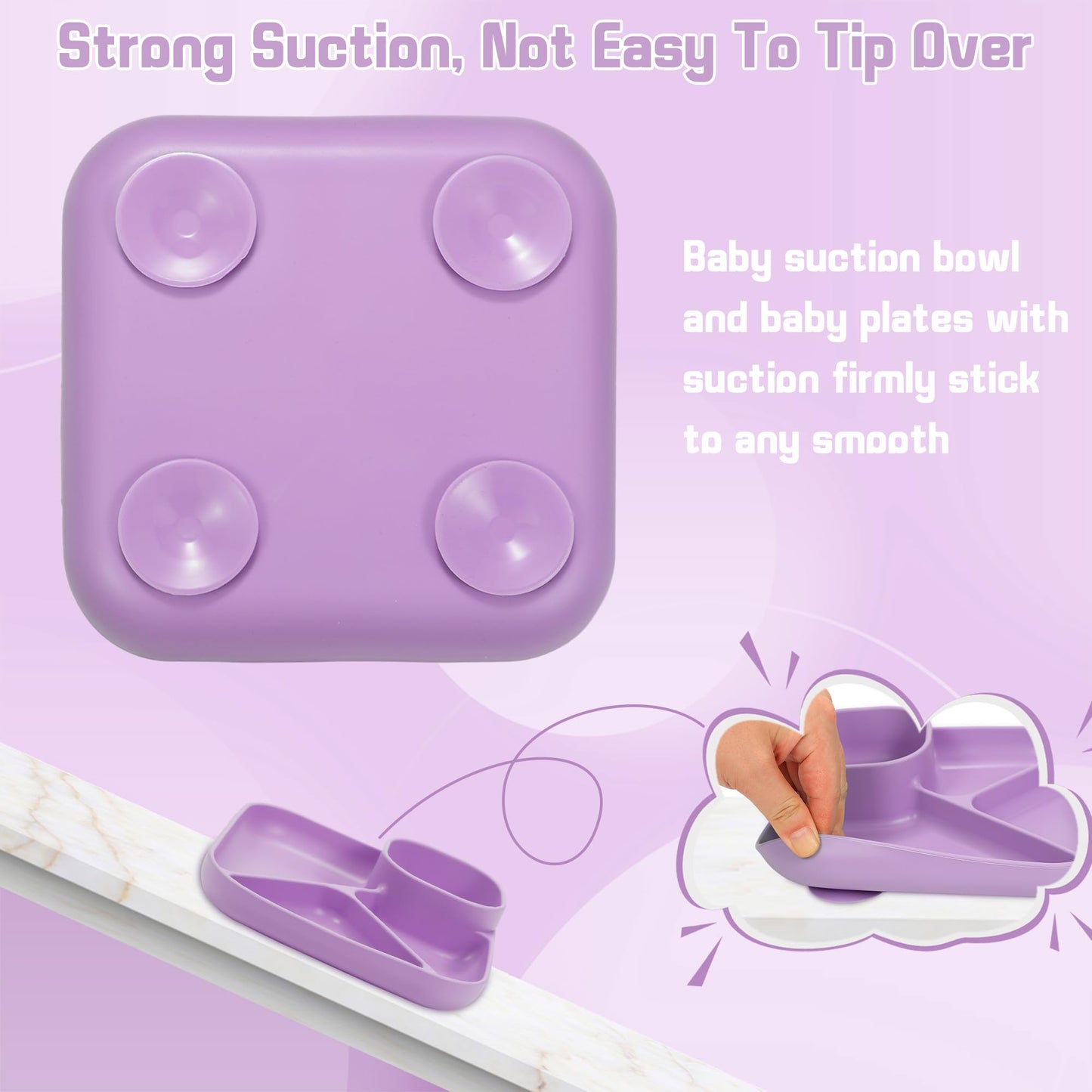 MIICASA Silicone Baby Feeding Set, Baby Led Weaning Supplies, Silicone Suction Plate, Bowl, Spoons, Fork, Waterproof Bib, Cup and Food Tableware, Eating Utensils Baby Feeding Essentials for 3+ Months