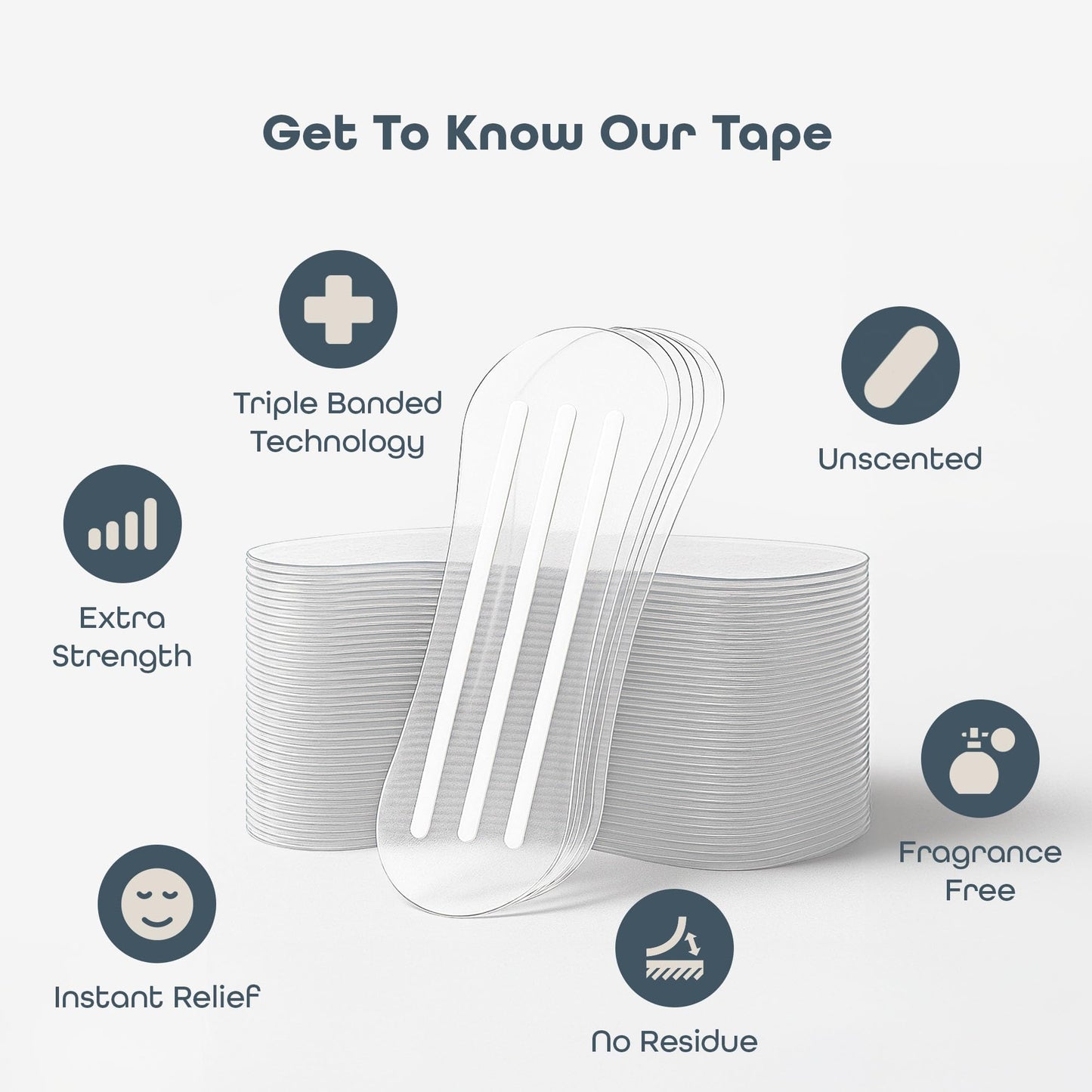 SleepHabits 45PC Breathing Strips, Non-Toxic Tested Nose Strips for Breathing & Sleep | Nasal Strips for Snoring Solution | Extra Strength for Sensitive Skin | Nasal Strips for Sleeping, Unscented