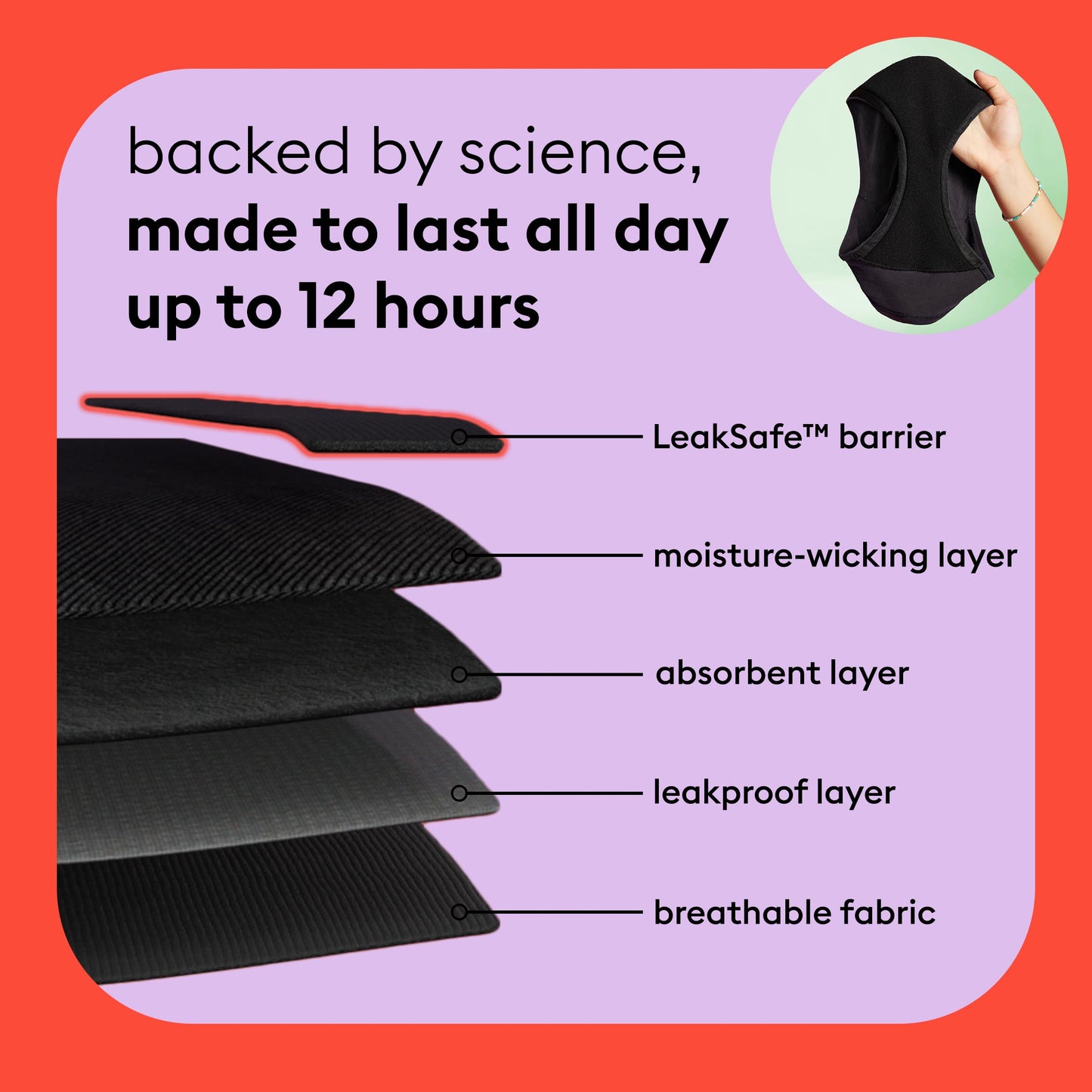 Thinx Teens Period Underwear, Brief-Style Period Panties for Teens, Holds Up to Regular 12 Tampons*, Period Panties, Reusable, 3-Pack - (2) Black + (1) Lucky Stars, Size 9/10