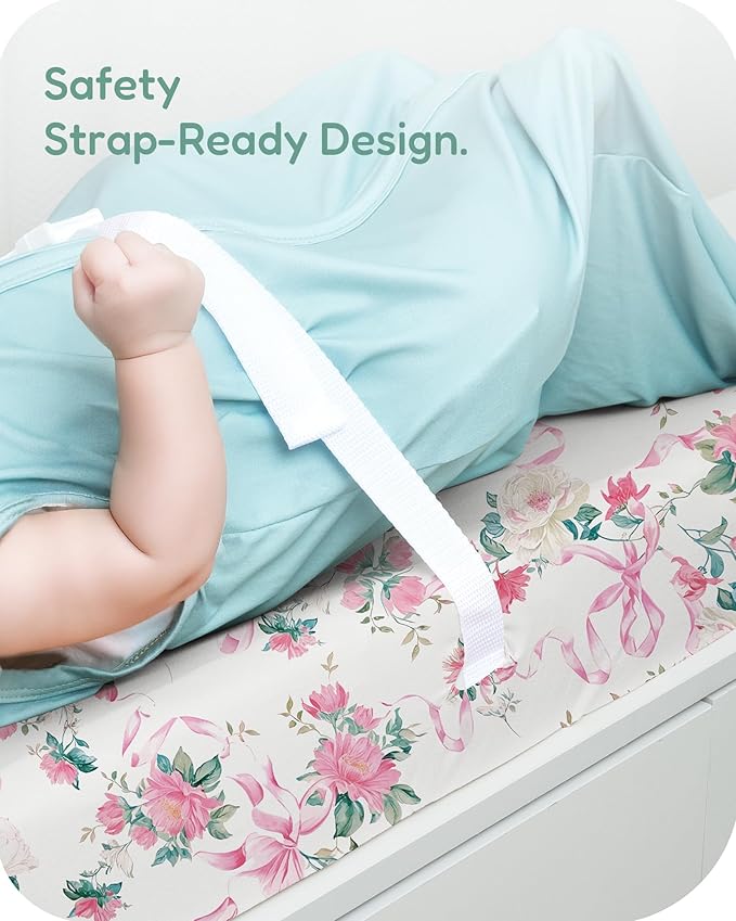 Extra Stretchy Changing Pad Cover, Ultra Soft Premium Jersey Knit Changing Pad Sheets, Unisex for Boys Girls, Fits All Standard Changing Tables/Dresser Tops - 2 Pack