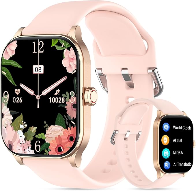 Smart Watch for Women Men with Text and Call, 2025 New AI Smartwatches with Heart Rate/SpO2/Sleep/Stress Monitor, 100+ Spo...