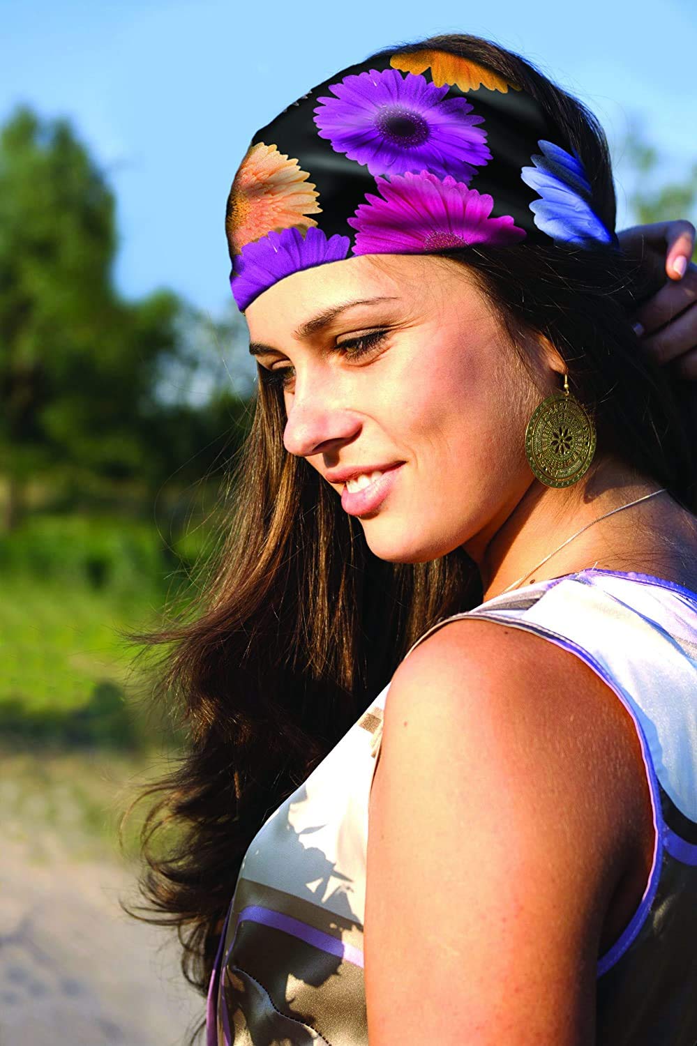 Spoontiques Hair and Face Wraps - Multifunctional Bandanna - Headband - Scarf - Neck Gaiter- Balaclava - Butterflies