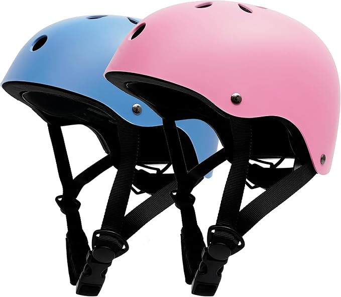 Kids Bike Helmet 2 Pack, Adjustable Toddler Helmet for Age 3-14 Boys Girls, Multi-Sport Helmet for Skateboard Roller Skate...