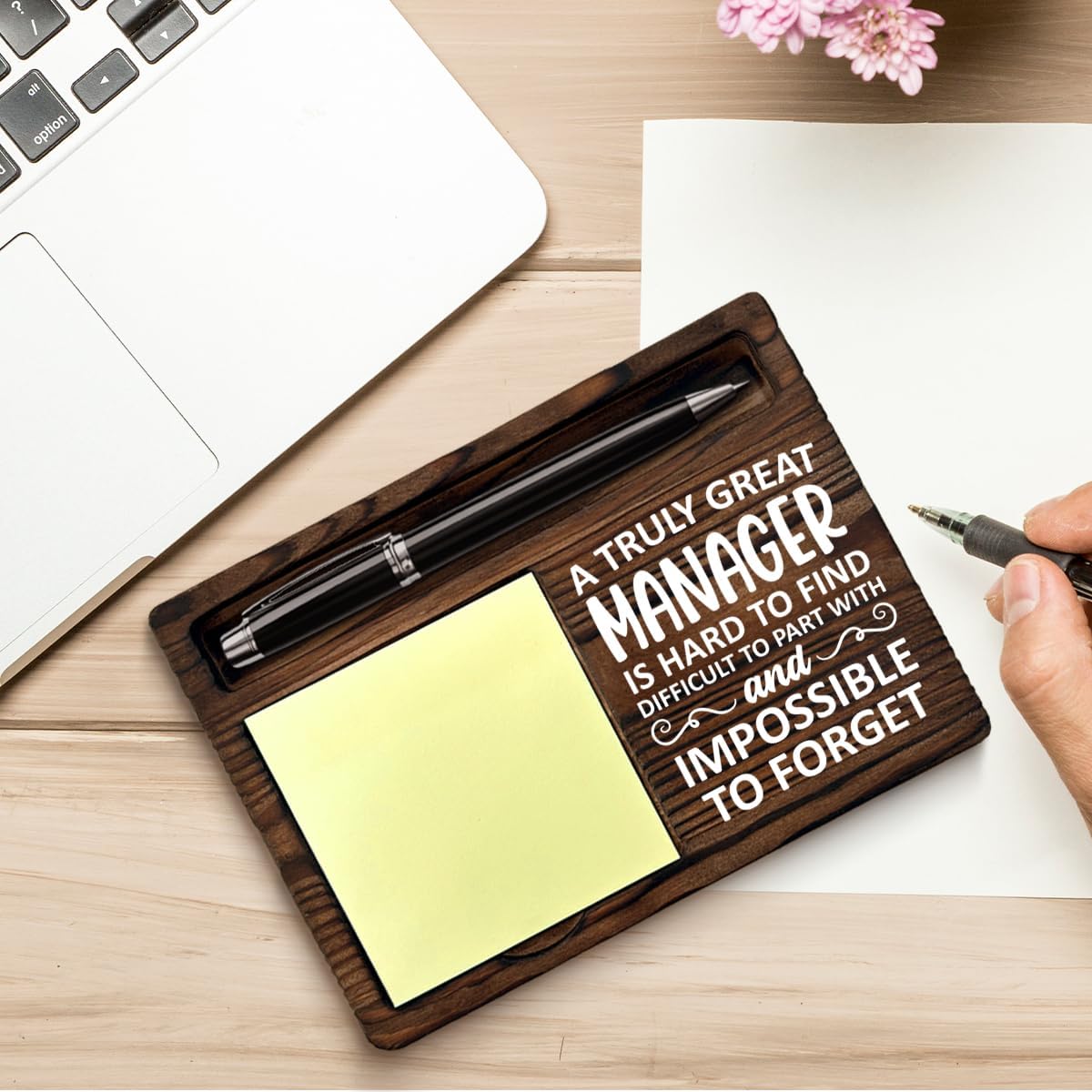 Best Manager Gifts for Men Women, Appreciation Gifts for Manager Leader Boss's Day Farewell Retirement Birthday, Managers Gift Sticky Note Holder Office Decor