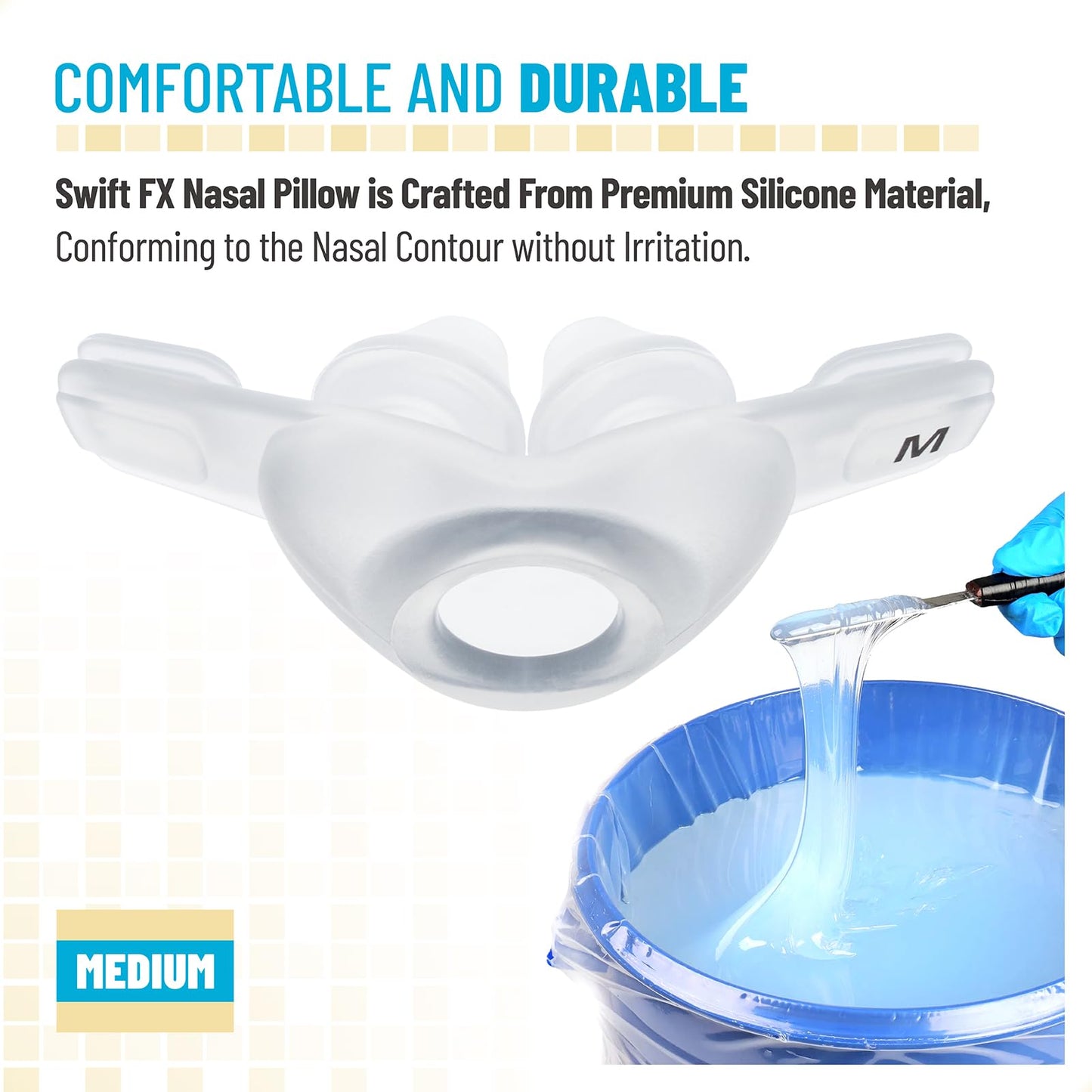 PalpitateC Replacement ResMed Swift FX Nasal Pillow Cushion Compatible with ResMed Swift FX Nasal Pillows CPAP Mask - 2 Pack