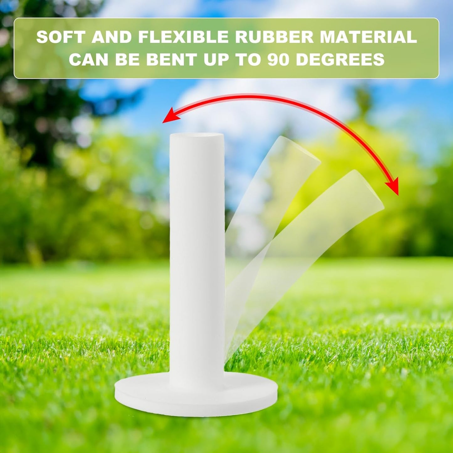PATIKIL Rubber Golf Tee, Golf Practice Tees Training Driving Range Tee Stable Golf Ball Holder for Outdoor Indoor Hitting Mat Golf Mat