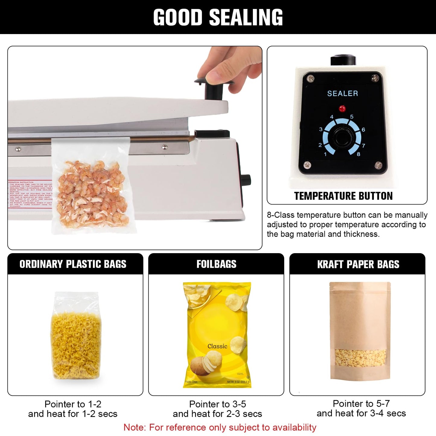 SYAMZZMS Commercial Impulse Sealer 16 Inch – Heavy Duty Manual Bag Sealer with Extended 3mm Seal Strip, for Plastic & Shrink Bags – Fast & Durable for Commercial Use
