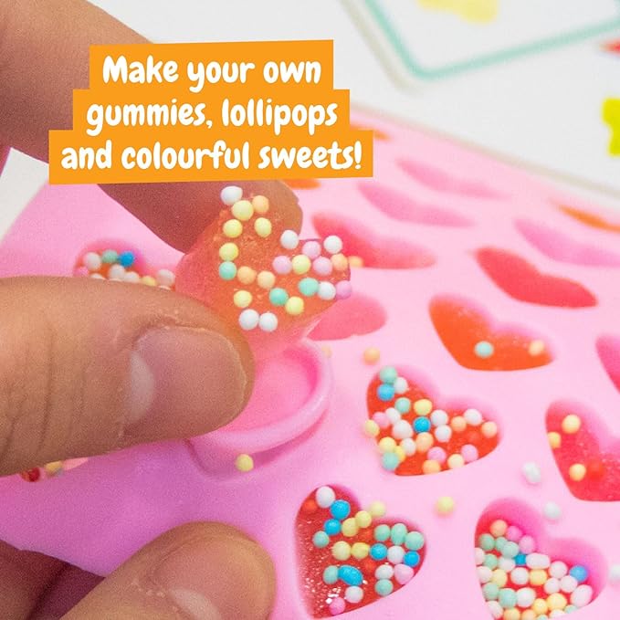 Science4you Candy Making Kit for Kids - Make Your Own Gummies, Lollipops and Much More, 26 Contents, Gummy and Sweet Moulds Included, Games, Stem Toys, Gifts for 8+ Year Olds Boys and Girls