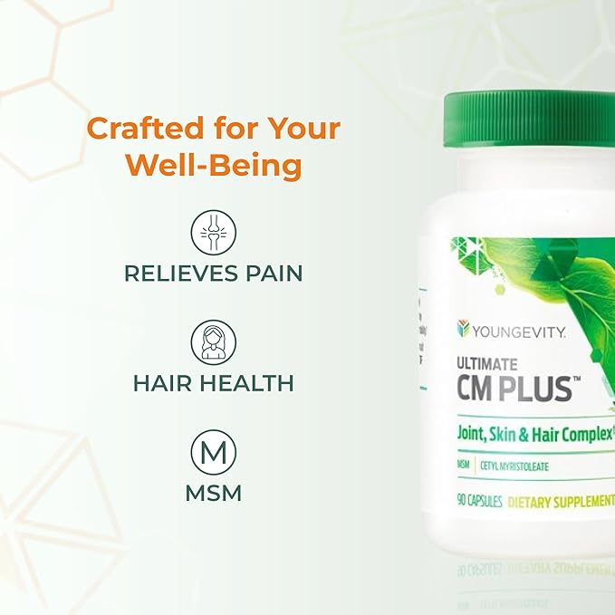 Youngevity Ultimate CM Plus™ - Patented Joint Health Support & Pain Support Supplement MSM & Cetyl Myristoleate - Muscle and Joint Health CMComplex - (90 Capsules)
