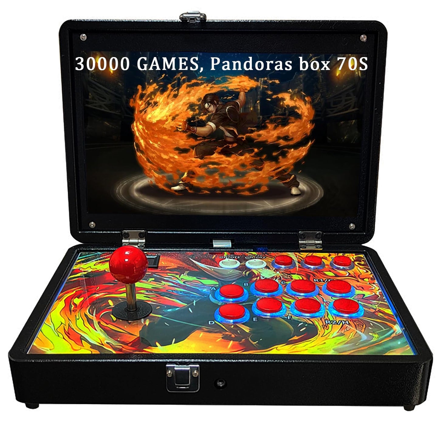 RegiisJoy 30000 in 1 Portable Arcade Game Console 14-inch HD Screen Single Player Pandoras Box 70S,Retro Video Game Machine Metal Box Search/Hide/Save/Load/Pause Games