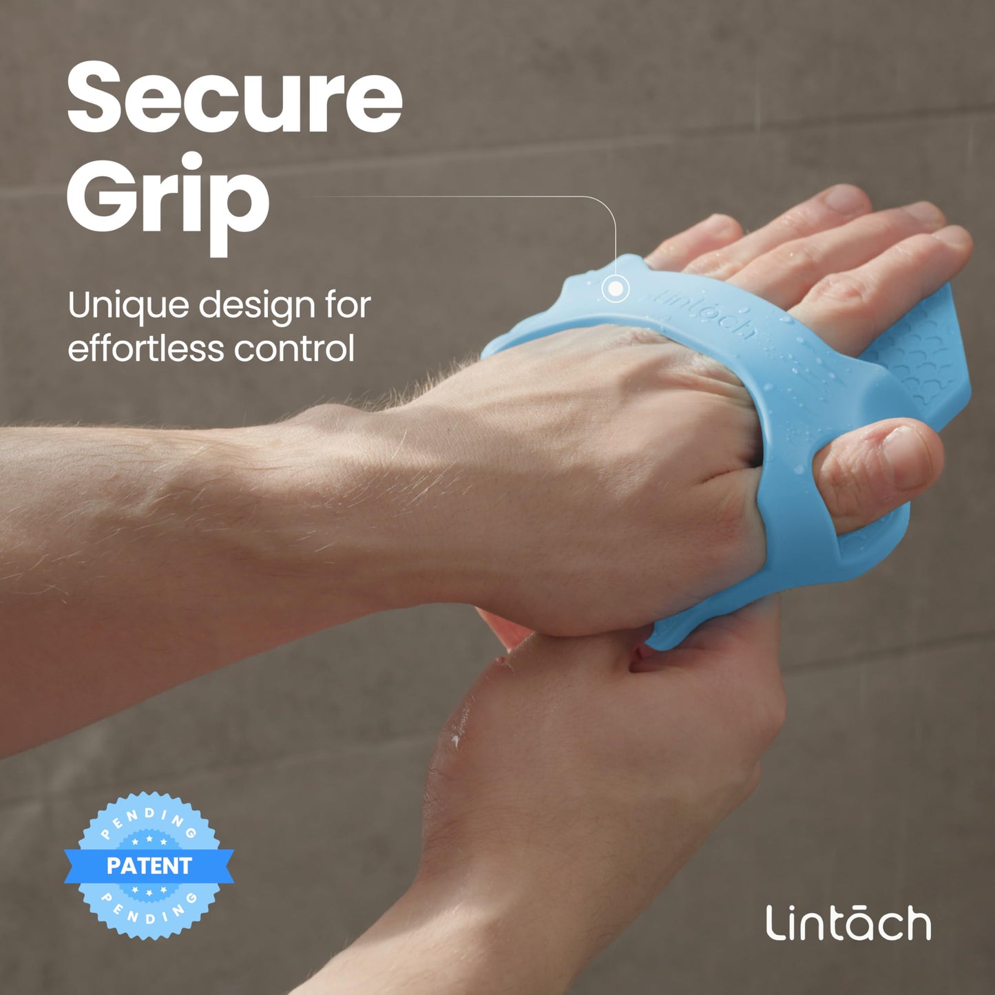 Lintach Silicone Body Scrubber - Shower Exfoliating Body Scrubber, Ergonomic Silicone Shower Scrubbers for Men, Reusable, Hygien