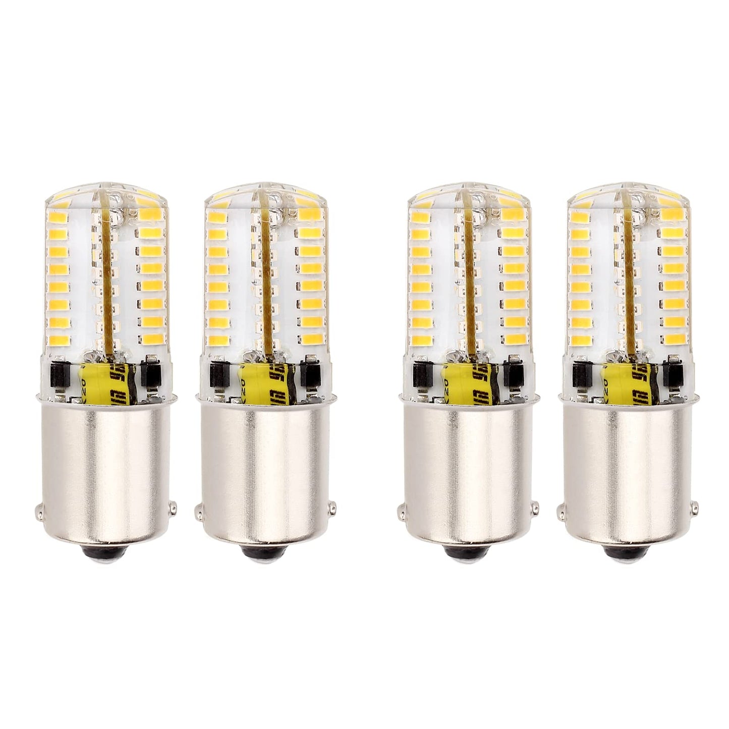 Ba15S 1156 P21W Led 12V Ac/Dc 6W Low Voltage Bulbs  1141 S8 Single Contact Bayonet Base  3000K Warm White  For Landscape Lighting  Rv  Camper  Outdoor Path Lighting Deck Lighting. (Pack Of 4)