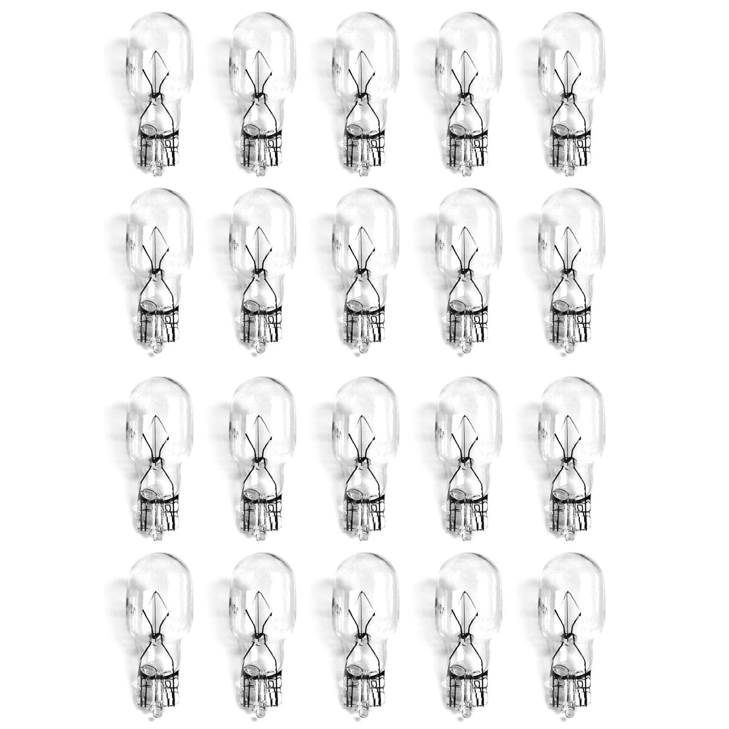 Etoplighting T5 Type Halogen Light Bulb, 12V, 4W, Clear, 20 Pack, Model T5-12V-4W