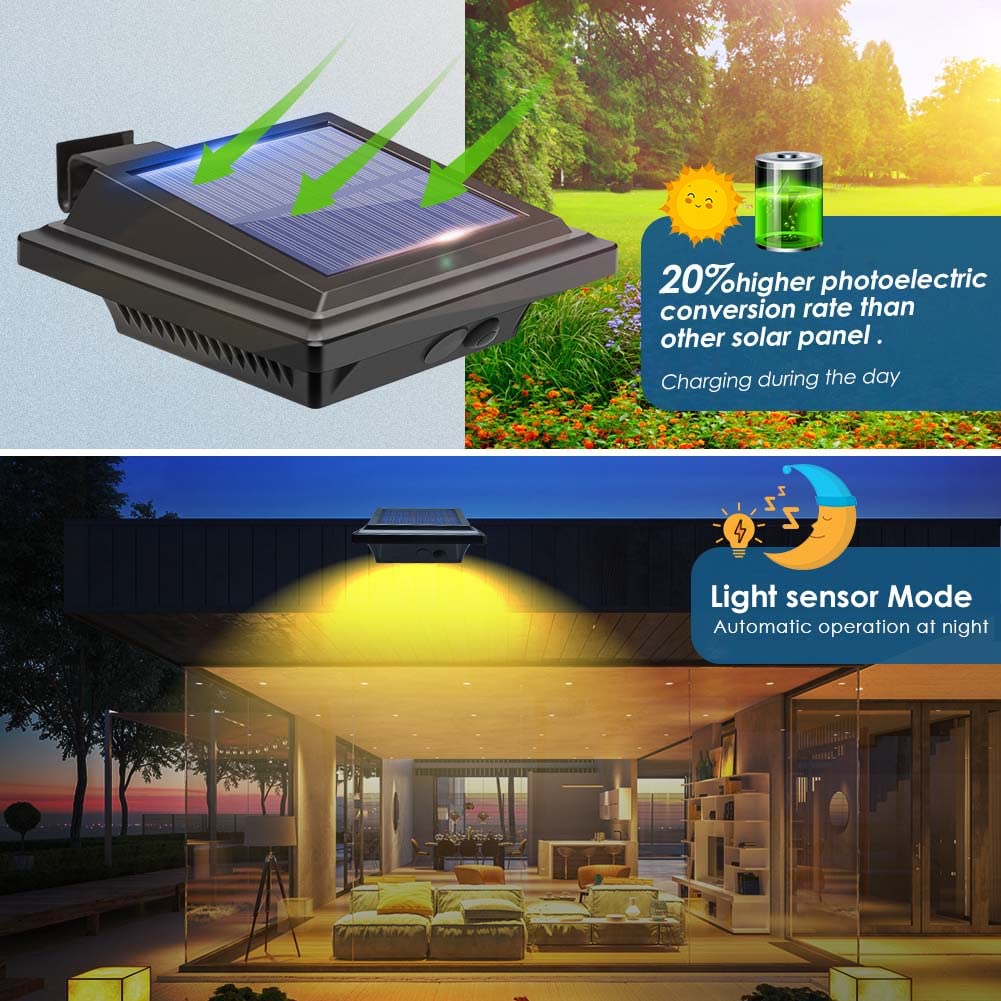 Billion Duo Solar Gutter Lights, 40 Led Waterproof Deck Lights, 4Pack Black, Warm White Light, Model 4Stk Hnb For Outdoor Decor